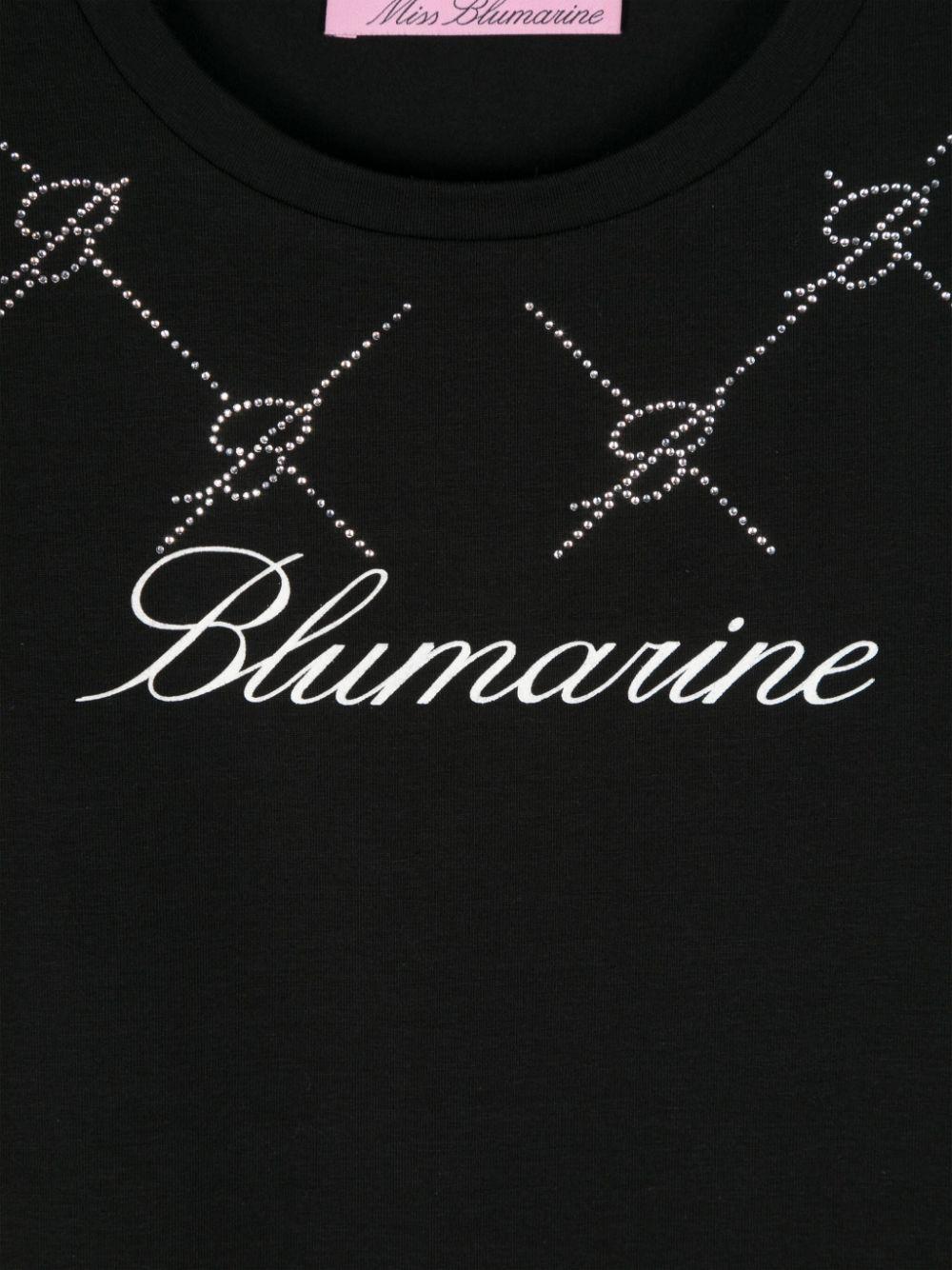 Miss Blumarine T-shirt with rhinestones Vendite stagionali
