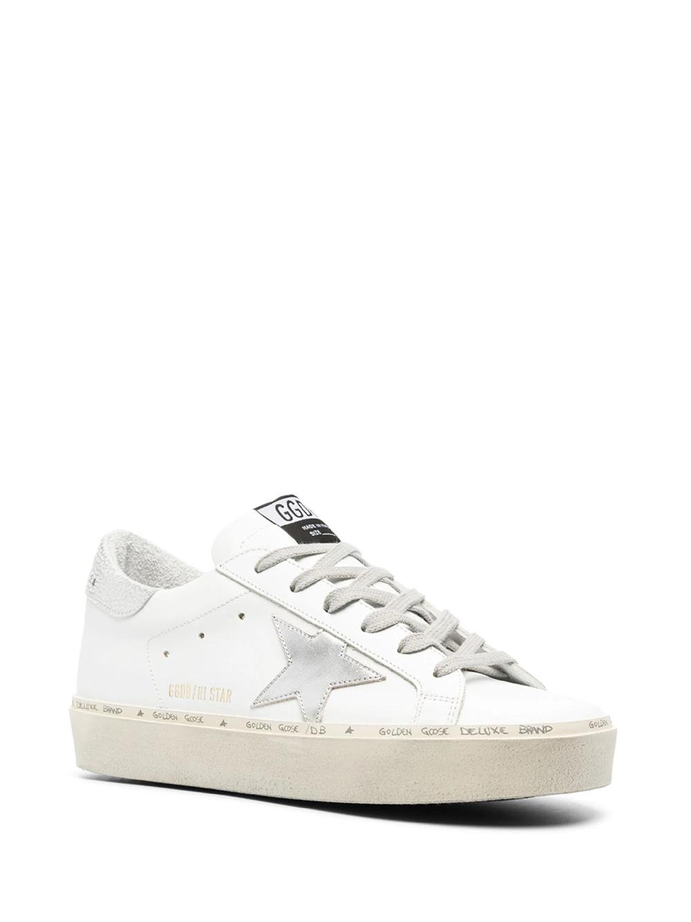 Golden Goose Hi star with metallic silver star and heel tab In Saldo