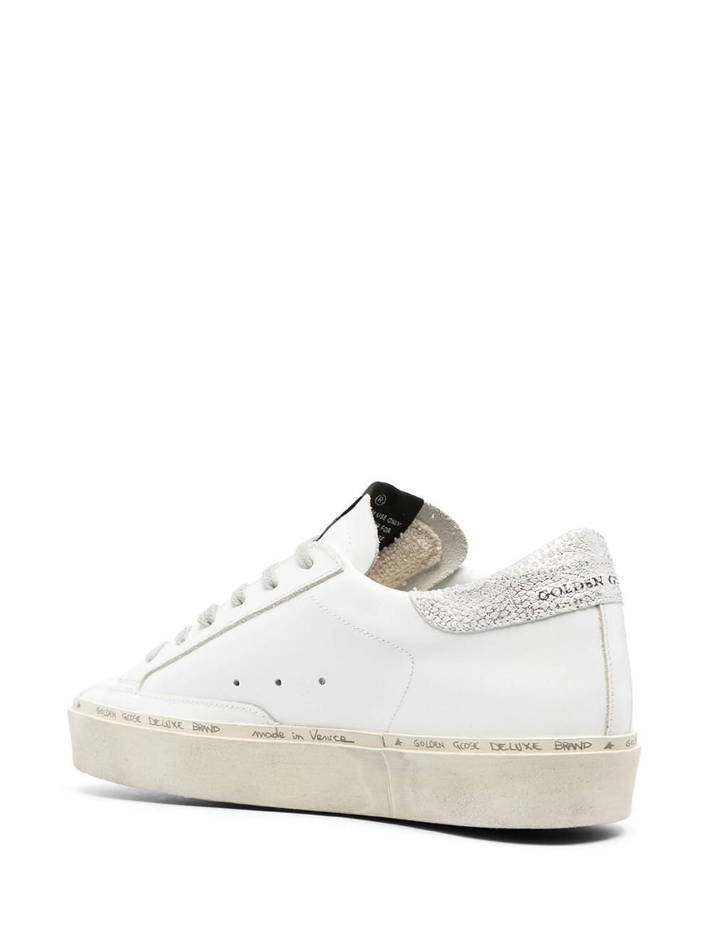 Golden Goose Hi star with metallic silver star and heel tab In Saldo