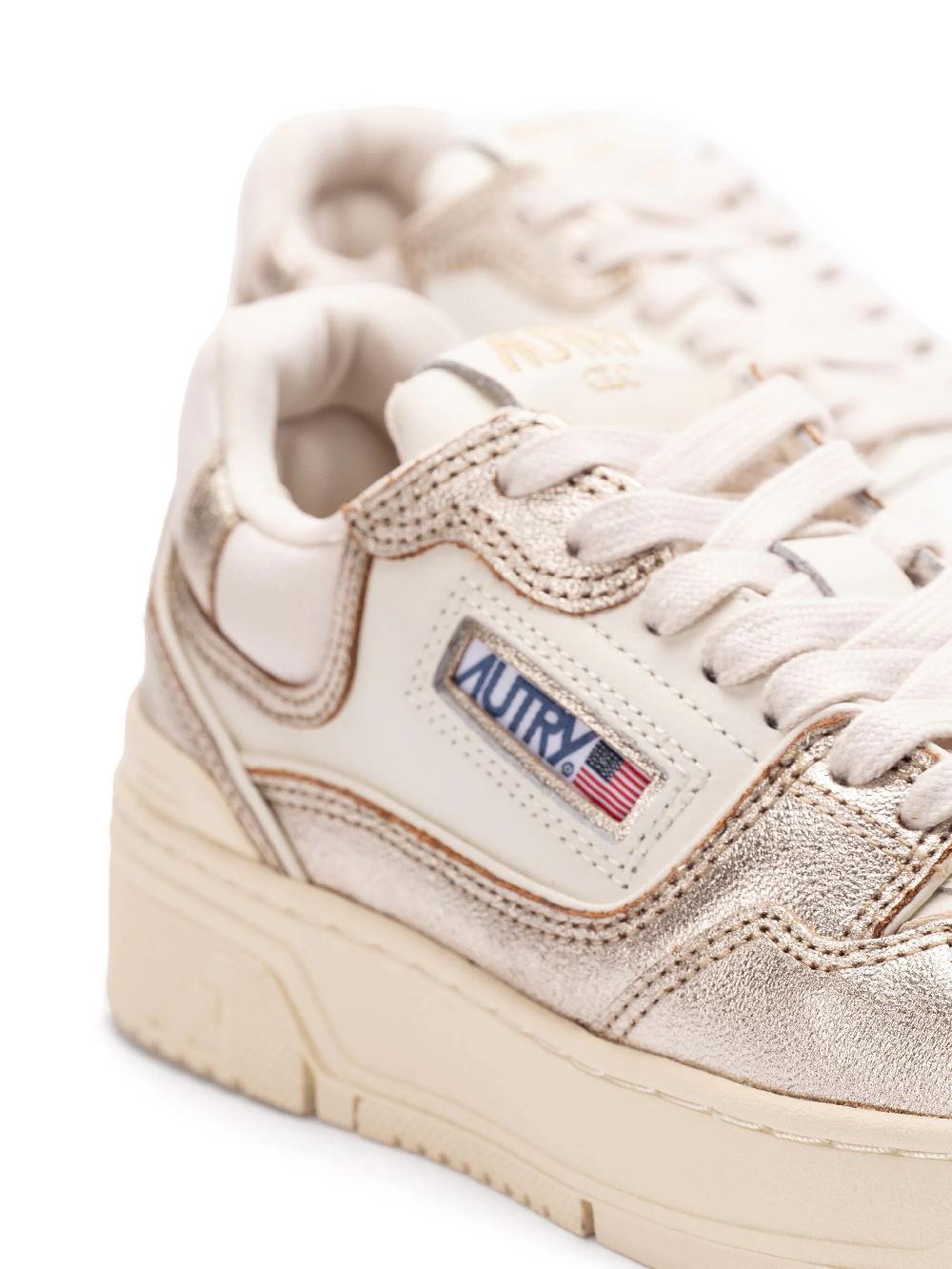 AUTRY Clc low sneakers in platinum leather and suede Grandi sconti