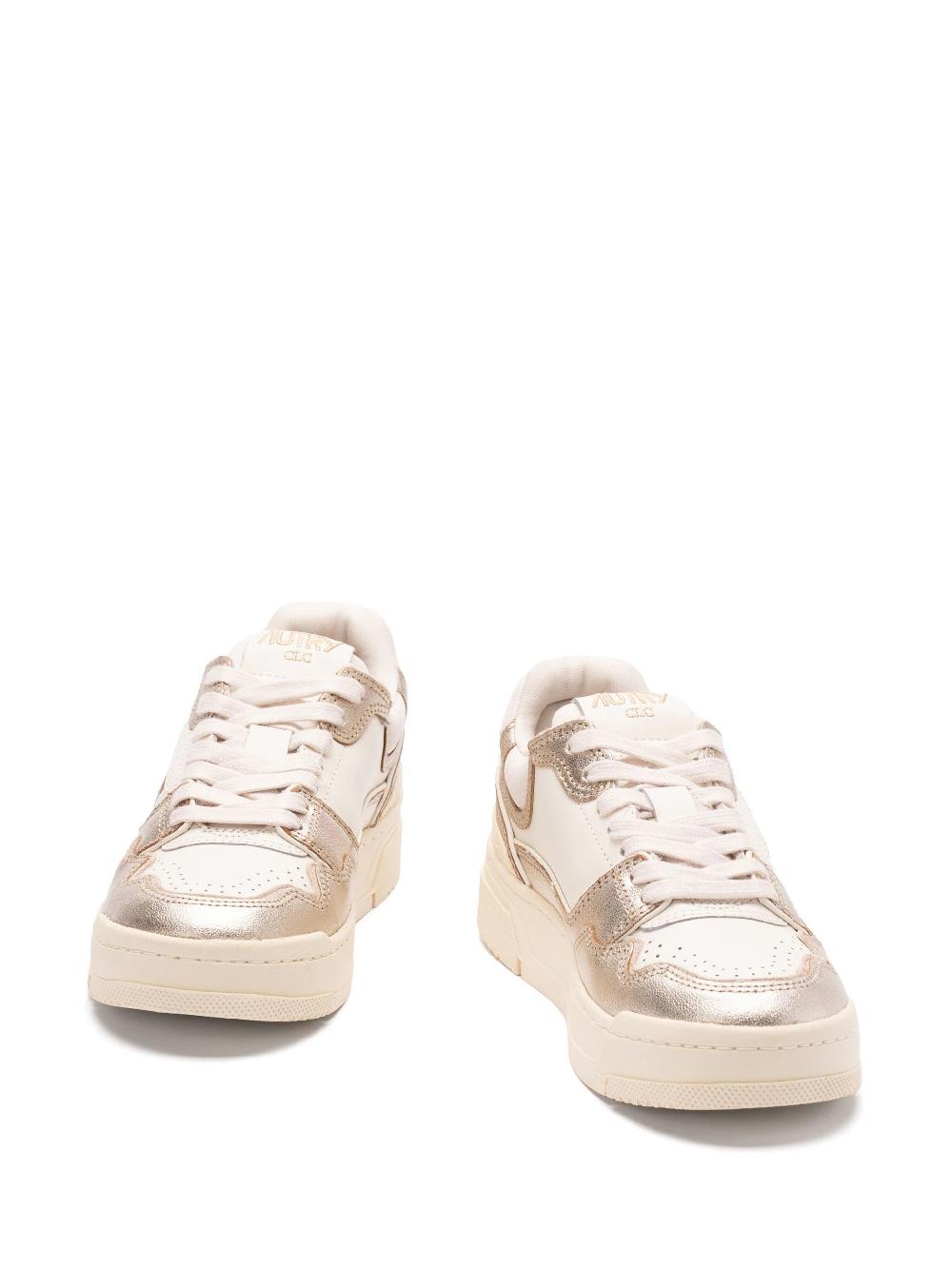 AUTRY Clc low sneakers in platinum leather and suede Grandi sconti