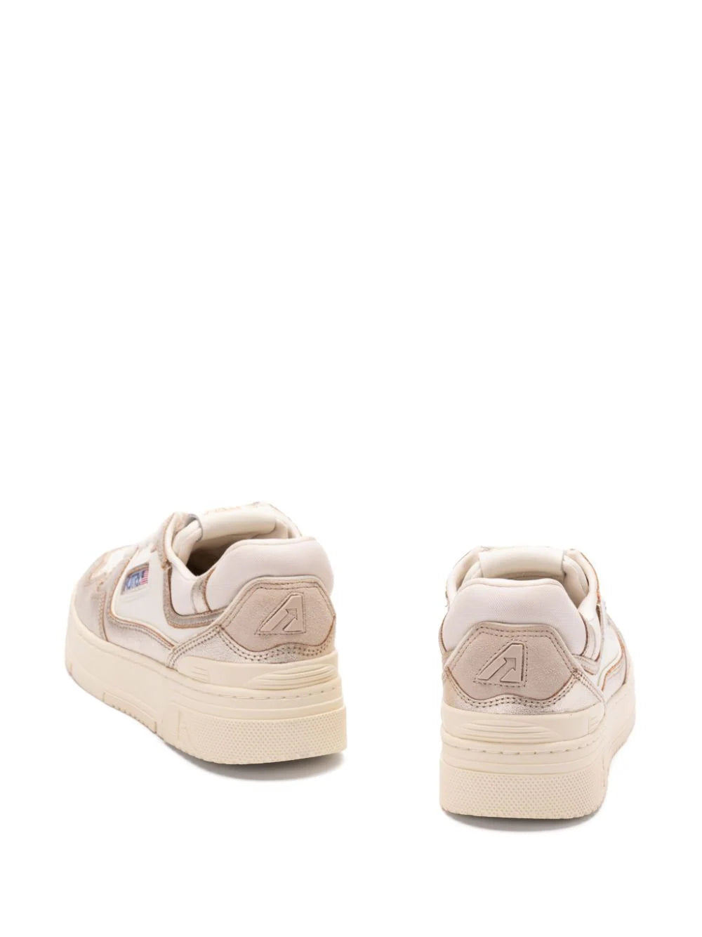 AUTRY Clc low sneakers in platinum leather and suede Grandi sconti