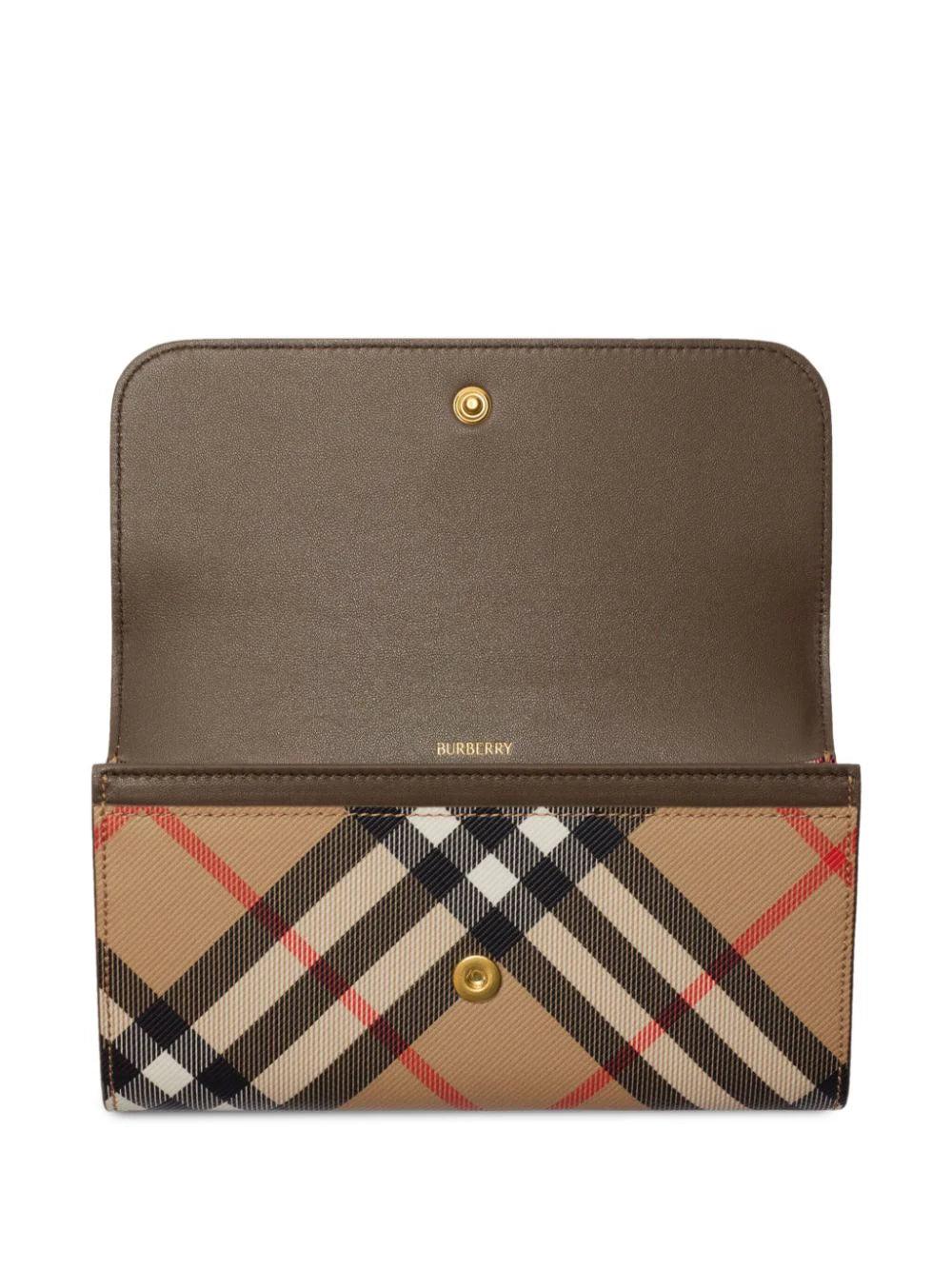 Burberry Check continental wallet Offerte speciali
