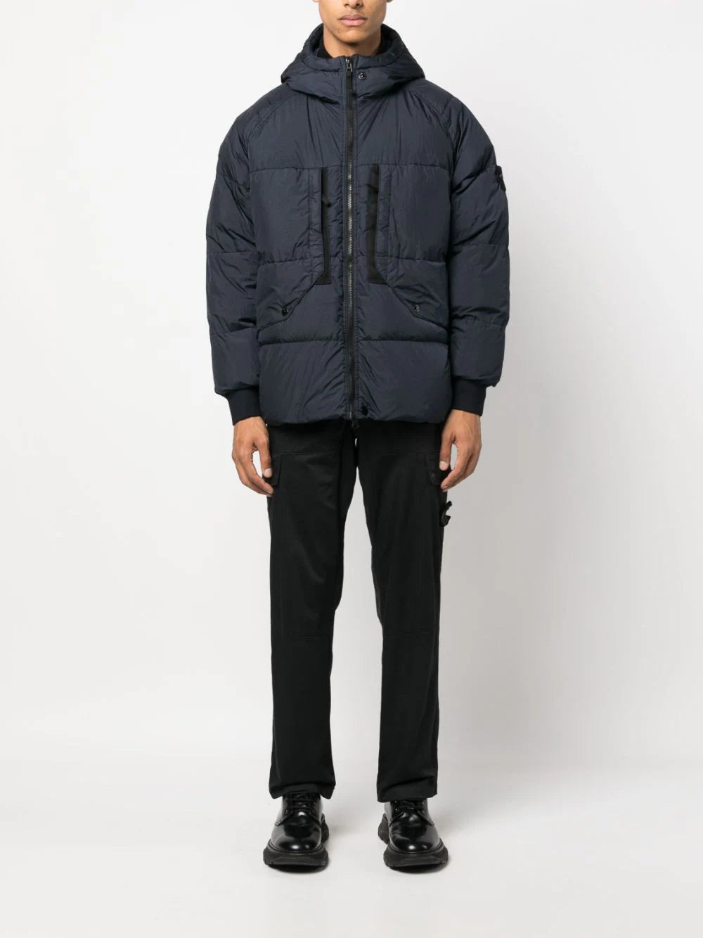 STONE ISLAND 40723 garment dyed crinkle reps recycled nylon down Promozione