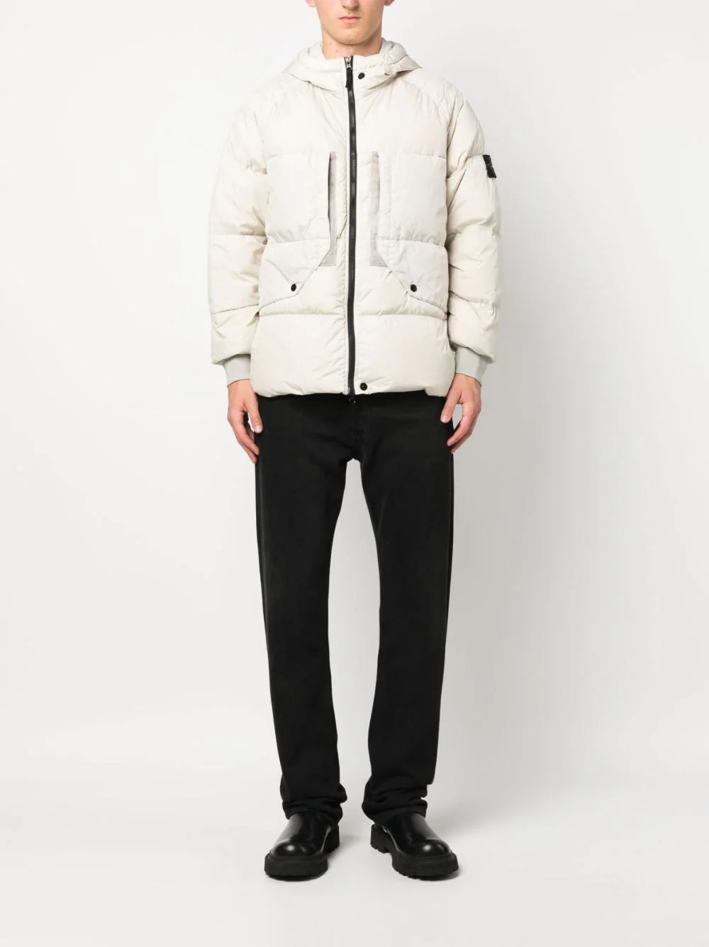 STONE ISLAND 40723 garment dyed crinkle reps recycled nylon down Spedizione Gratuita