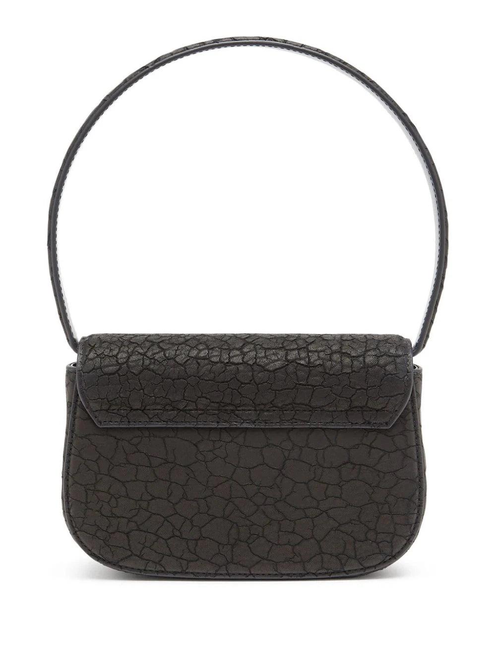 DIESEL 1dr-iconic dry leather shoulder bag Sconto