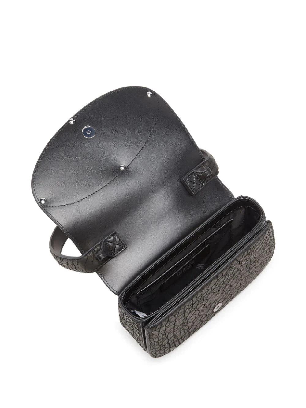 DIESEL 1dr-iconic dry leather shoulder bag Sconto