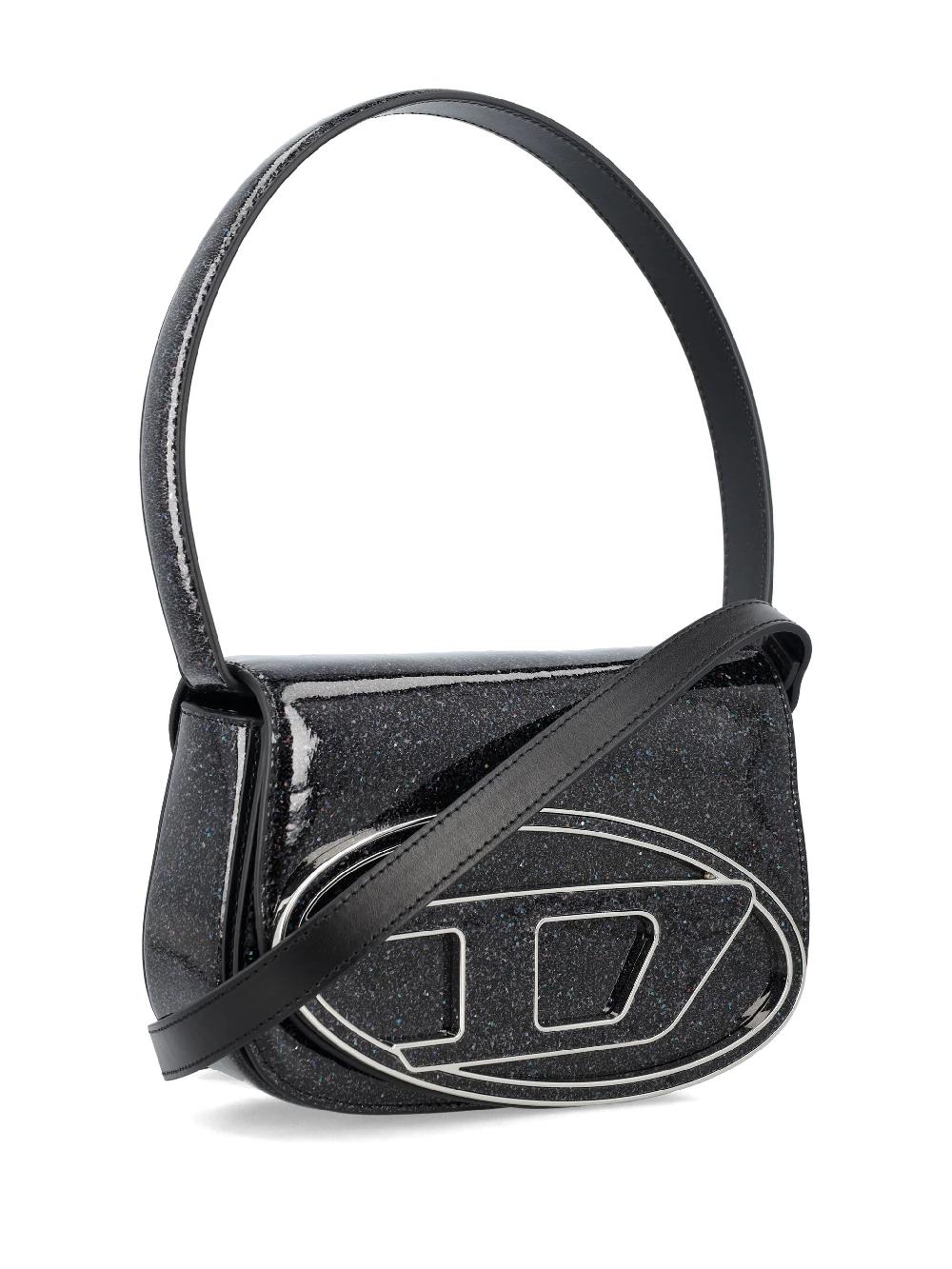 DIESEL 1dr-iconic shoulder bag with macro glitter In Vendita
