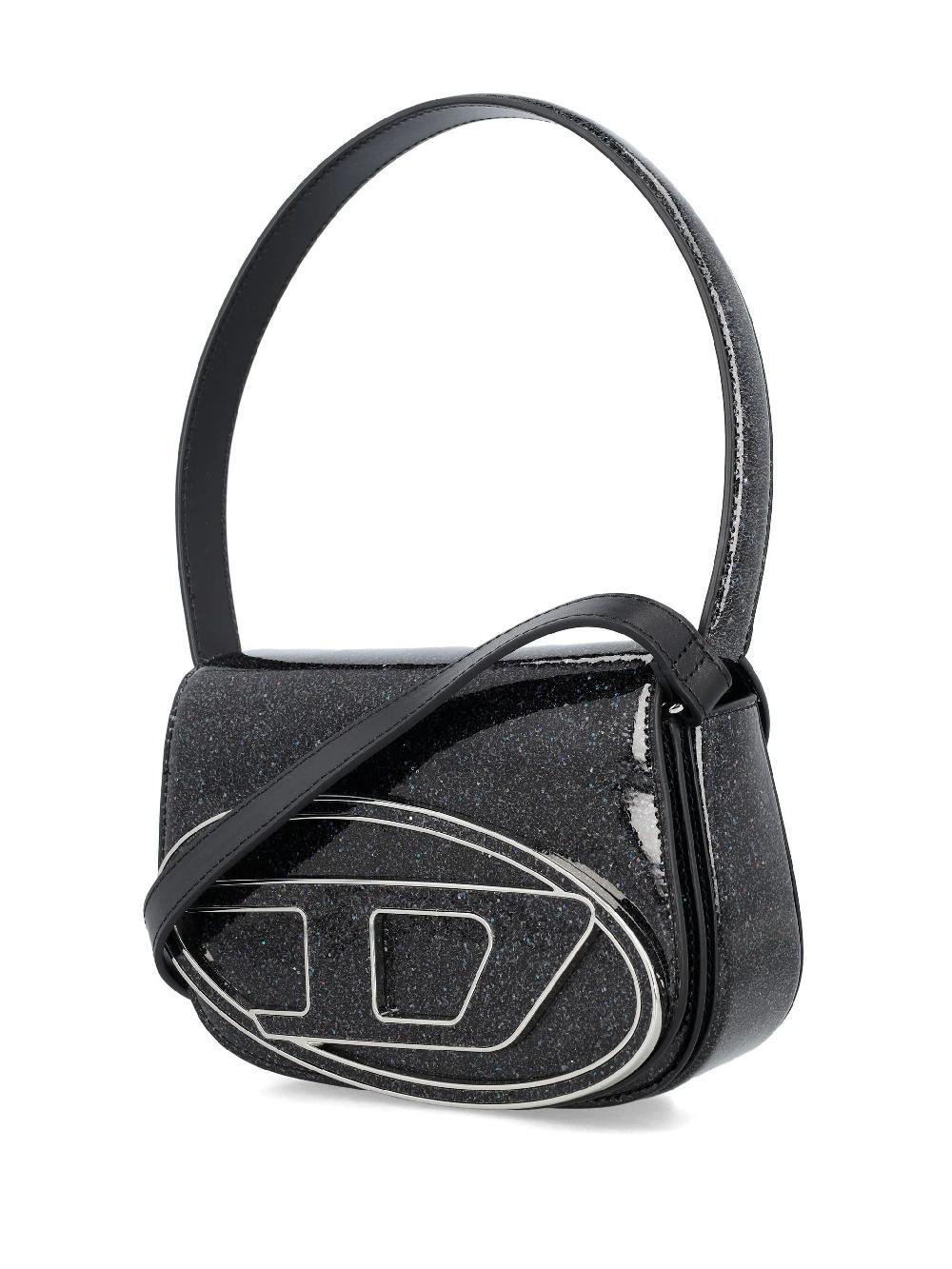 DIESEL 1dr-iconic shoulder bag with macro glitter In Vendita
