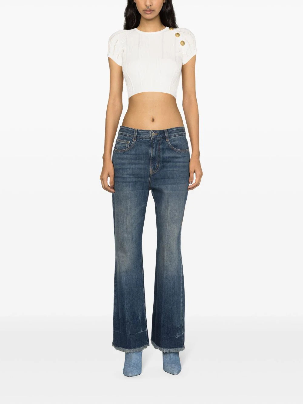 BALMAIN 3-button fine knit top I Più Venduti