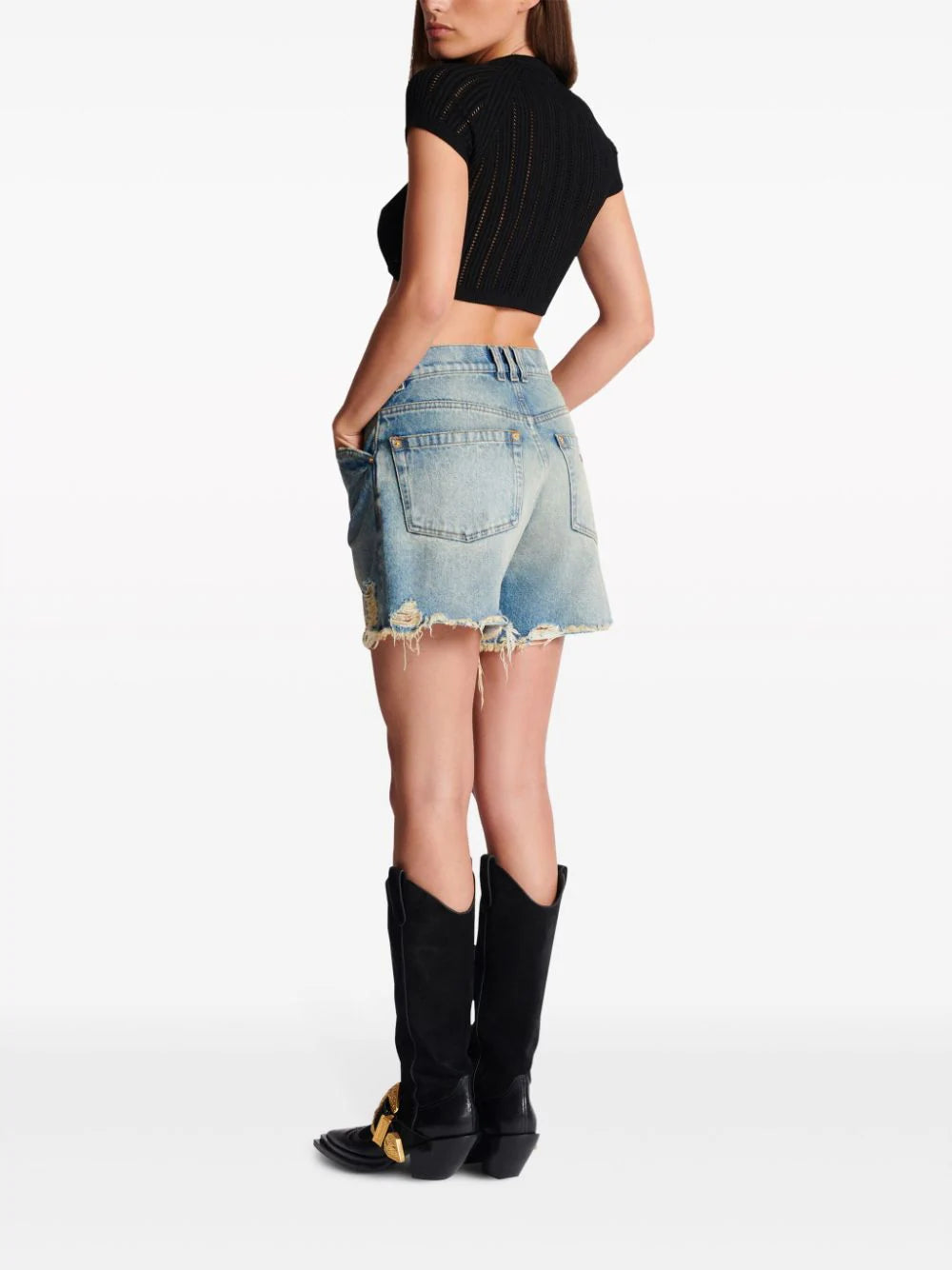 BALMAIN 3-button fine knit top Vendite Flash