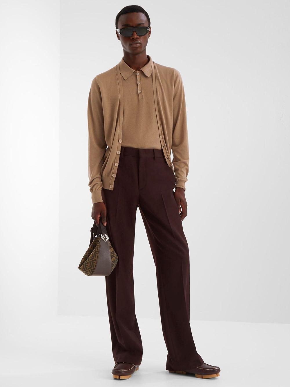 FENDI Wool polo In Saldo
