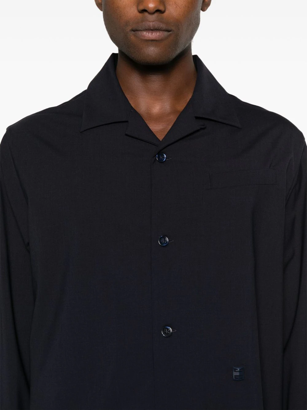 Givenchy Wool poplin overshirt with 4g detail Nuova