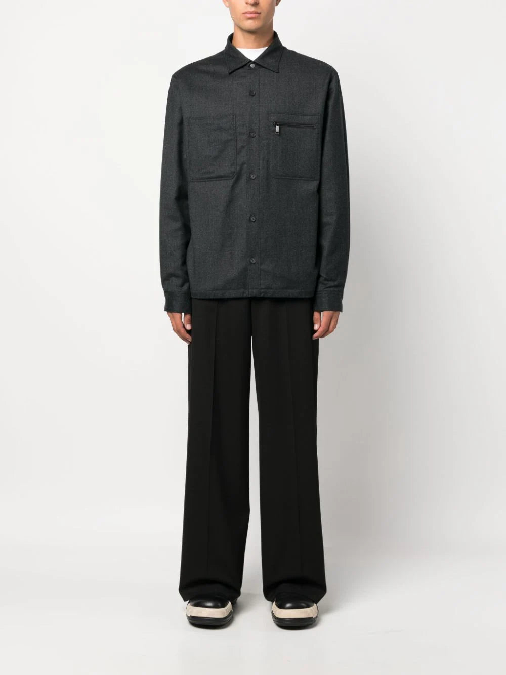ZEGNA Wool shirt jacket Sconto di tempo limitato