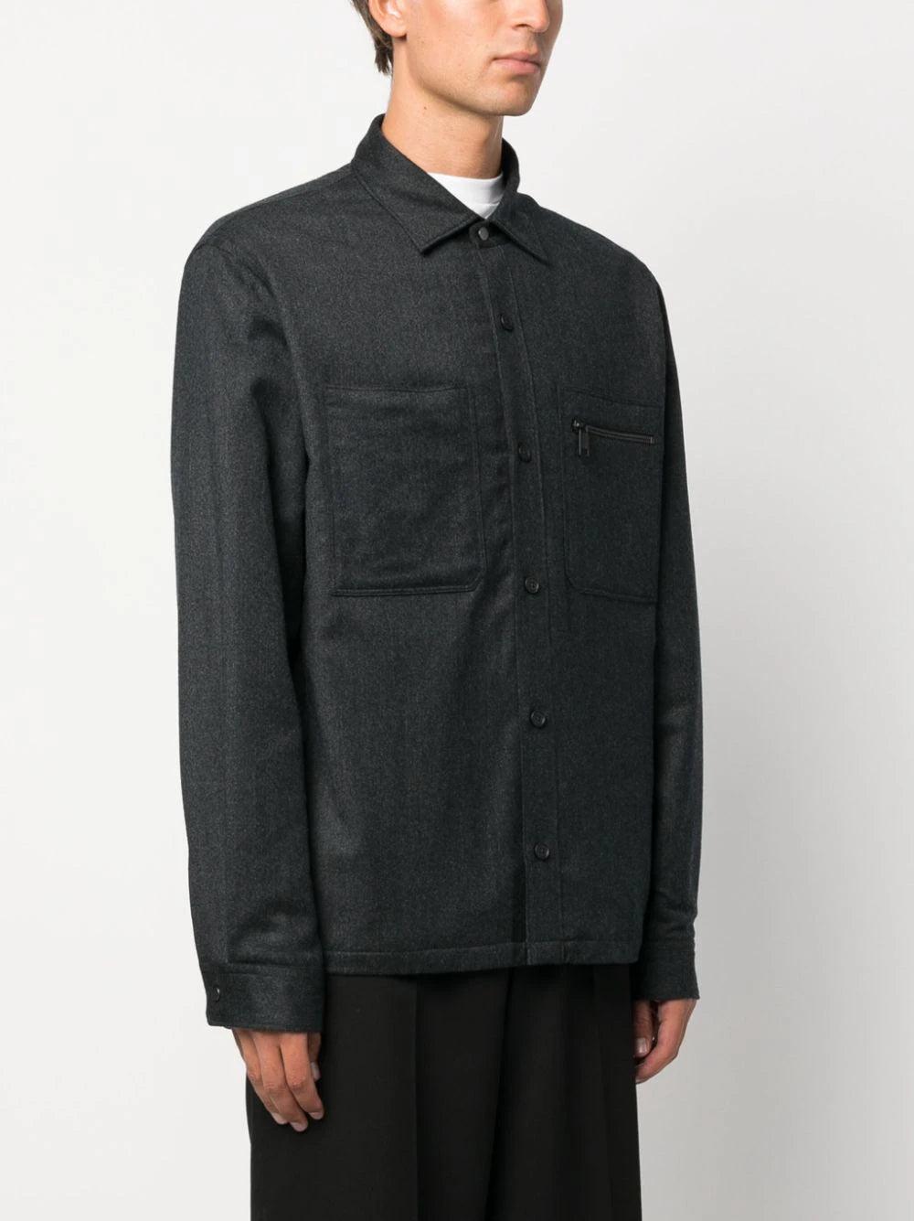 ZEGNA Wool shirt jacket Sconto di tempo limitato