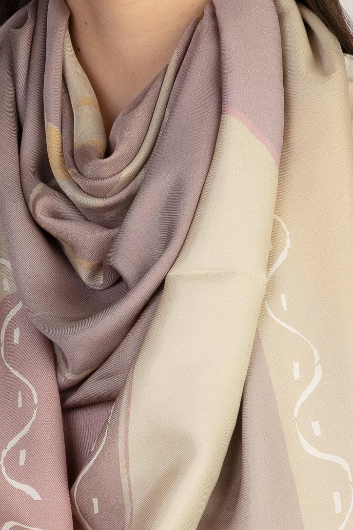 Sans Tabù Scialle carrè in pura seta "Pillow talk" Offerta