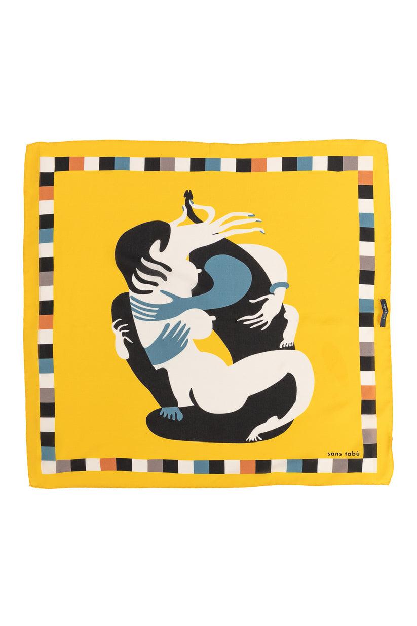 Sans Tabù Foulard pura seta “L'abbraccio” Nuova