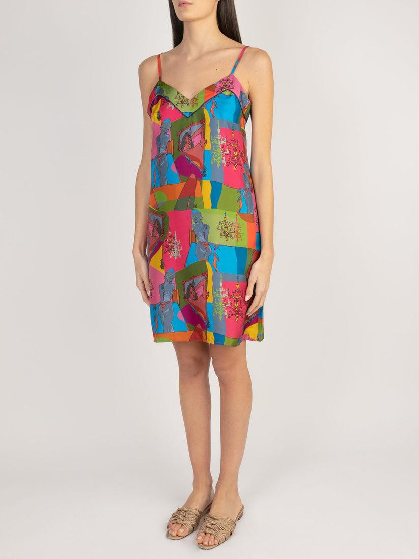 Sans Tabù Slipdress pura seta “Specchio delle mie brame" - Dark Rose Offerta esclusiva