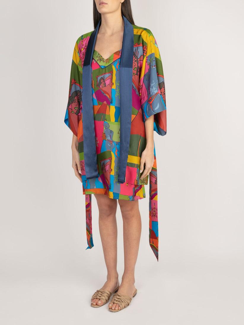 Sans Tabù Slipdress pura seta “Specchio delle mie brame" - Dark Rose Offerta esclusiva