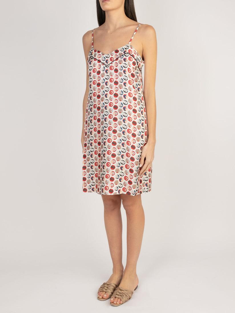 Sans Tabù Slipdress pura seta “Il bacio” - Steel Vendite stagionali