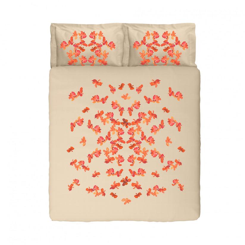 Sans Tabù Set letto ricamo farfalla con Copripiumino + Lenzuolo + Cuscini Vendita calda