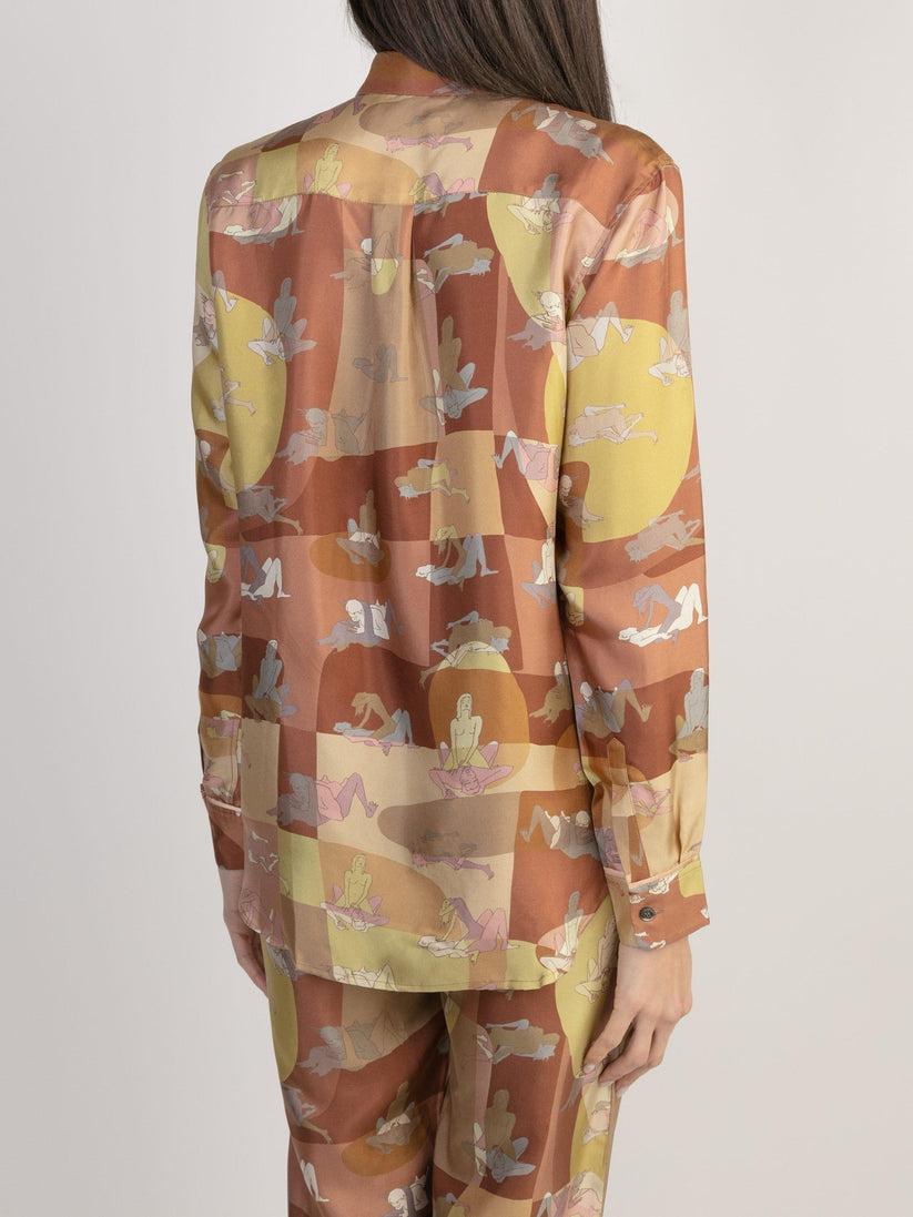 Sans Tabù Camicia in pura seta a maniche lunghe “L’amore” - Twilight Fino al 50% di sconto