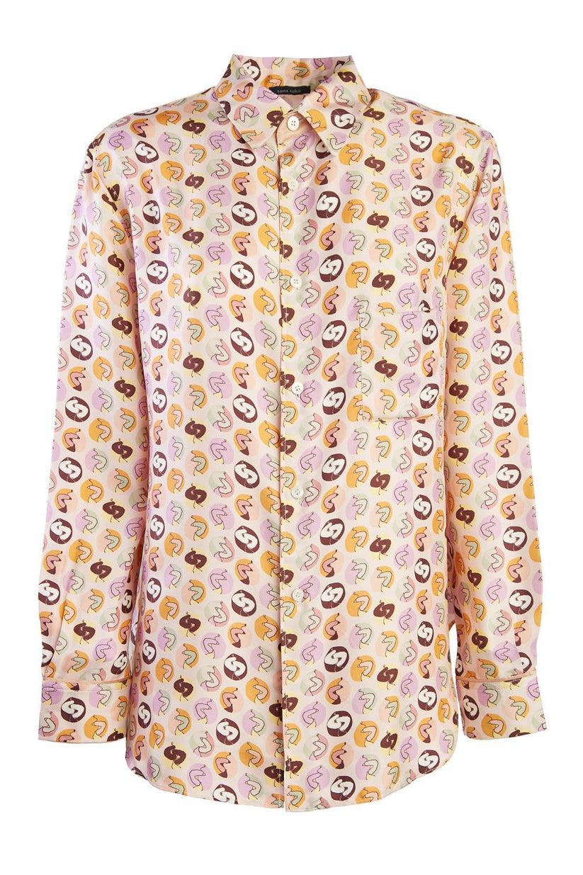 Sans Tabù Camicia in seta “Il bacio” - Nude Fino al 60% di sconto