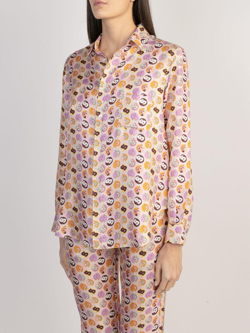 Sans Tabù Camicia in seta “Il bacio” - Nude Fino al 60% di sconto