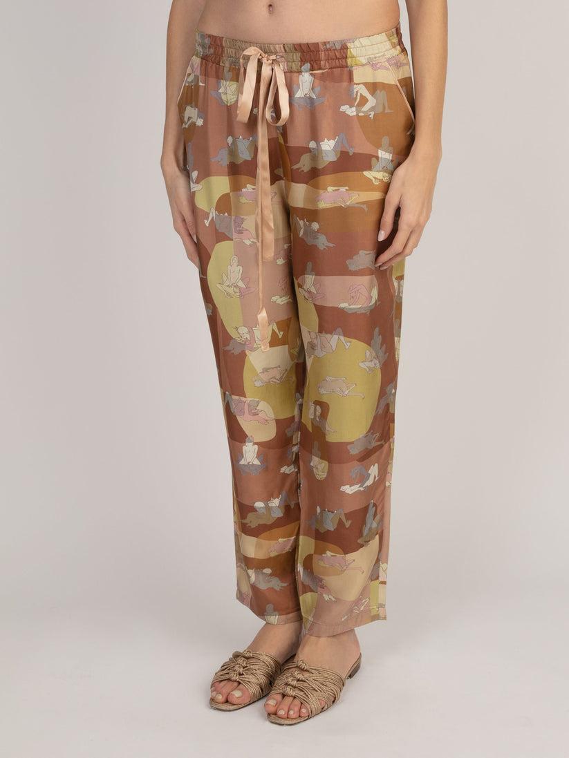 Sans Tabù Pantaloni lunghi in pura seta “L’amore” - Twilight Fino al 55% di sconto