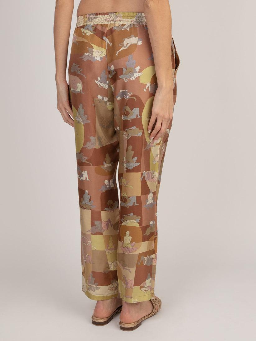 Sans Tabù Pantaloni lunghi in pura seta “L’amore” - Twilight Fino al 55% di sconto