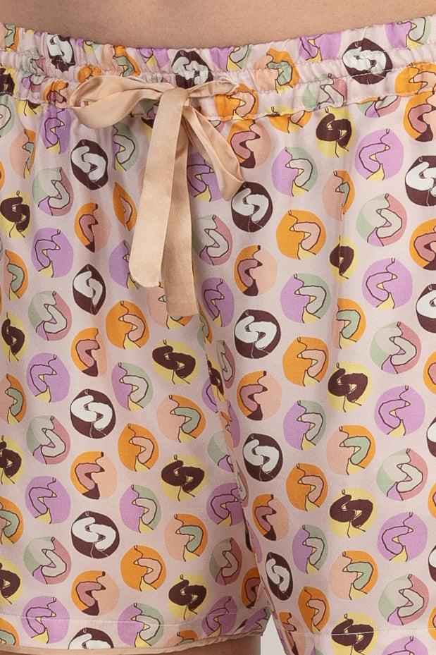 Sans Tabù Pantaloncini corti pura seta “Il bacio” - Nude 2025