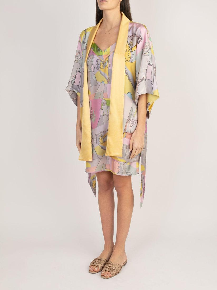 Sans Tabù Slipdress pura seta “Specchio Delle Mie Brame” - Rose Qualità Garantita