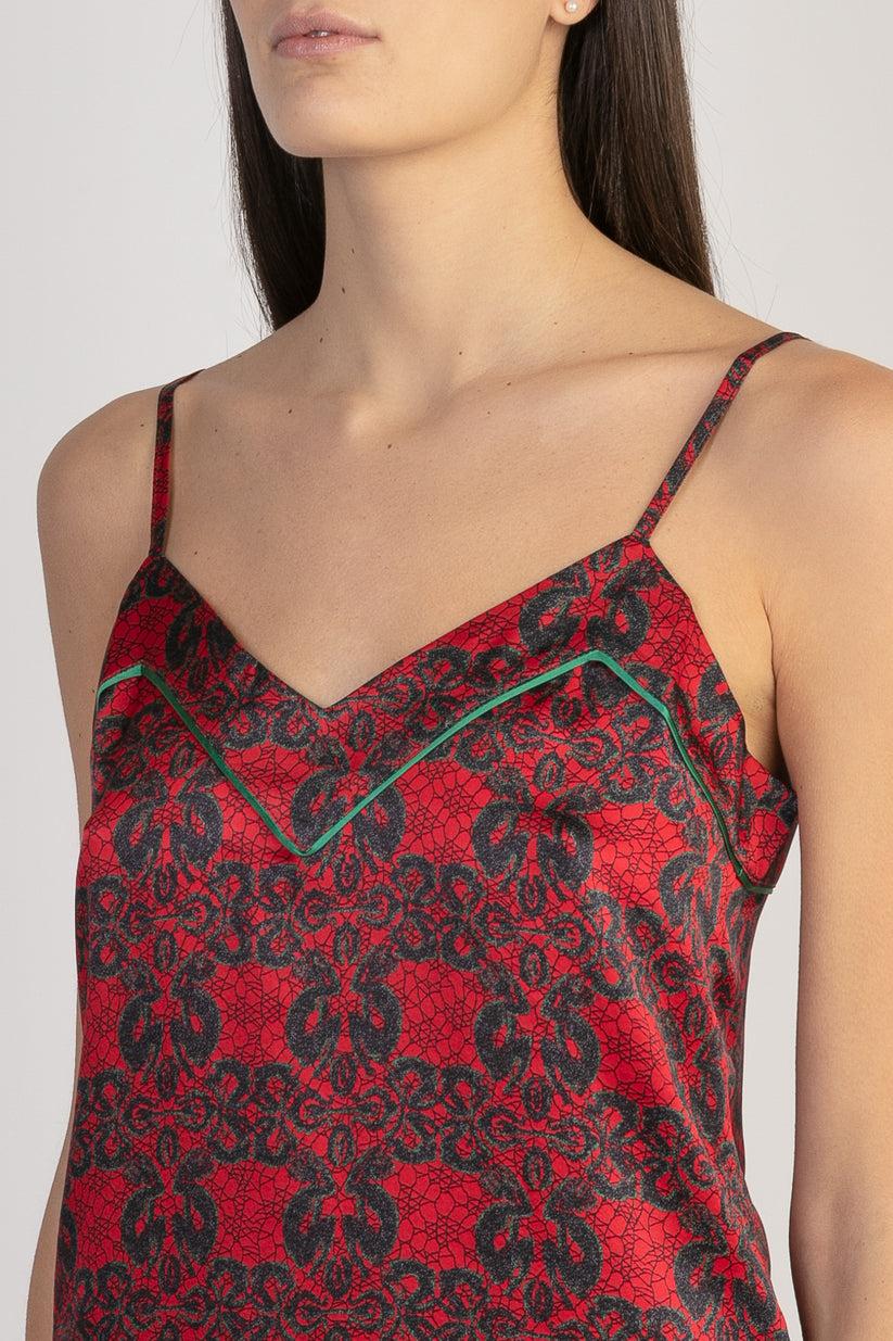 Sans Tabù Top spallino sottile pura seta “Enlace” - Lipstick Shopping Online
