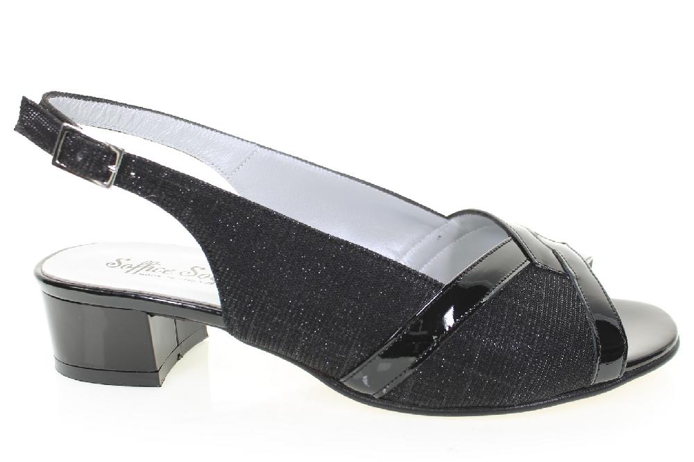 Soffice Sogno Sandalo in tessuto effetto glitter Nuovo