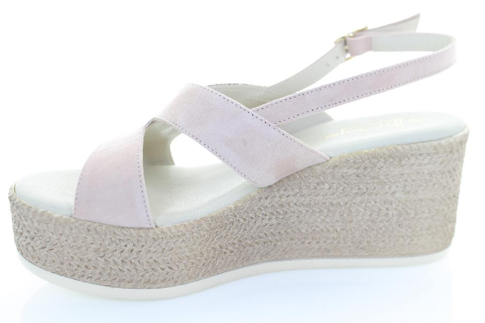 Soffice Sogno Sandalo in pelle e tessuto glitter Promozione