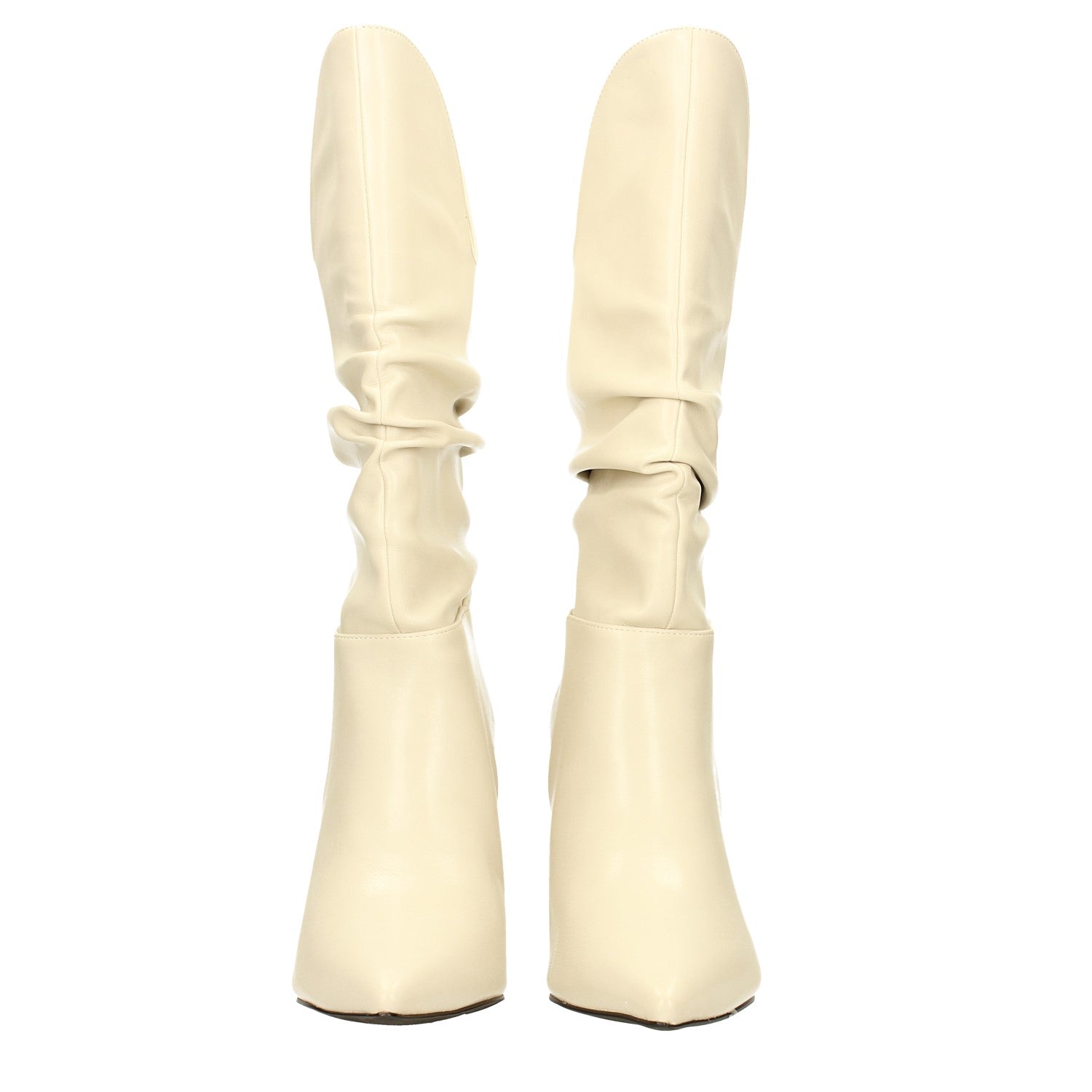 Tata Italia Stivali morbidi avorio. Tacco a spillo alto 9cm Promozione Limitata