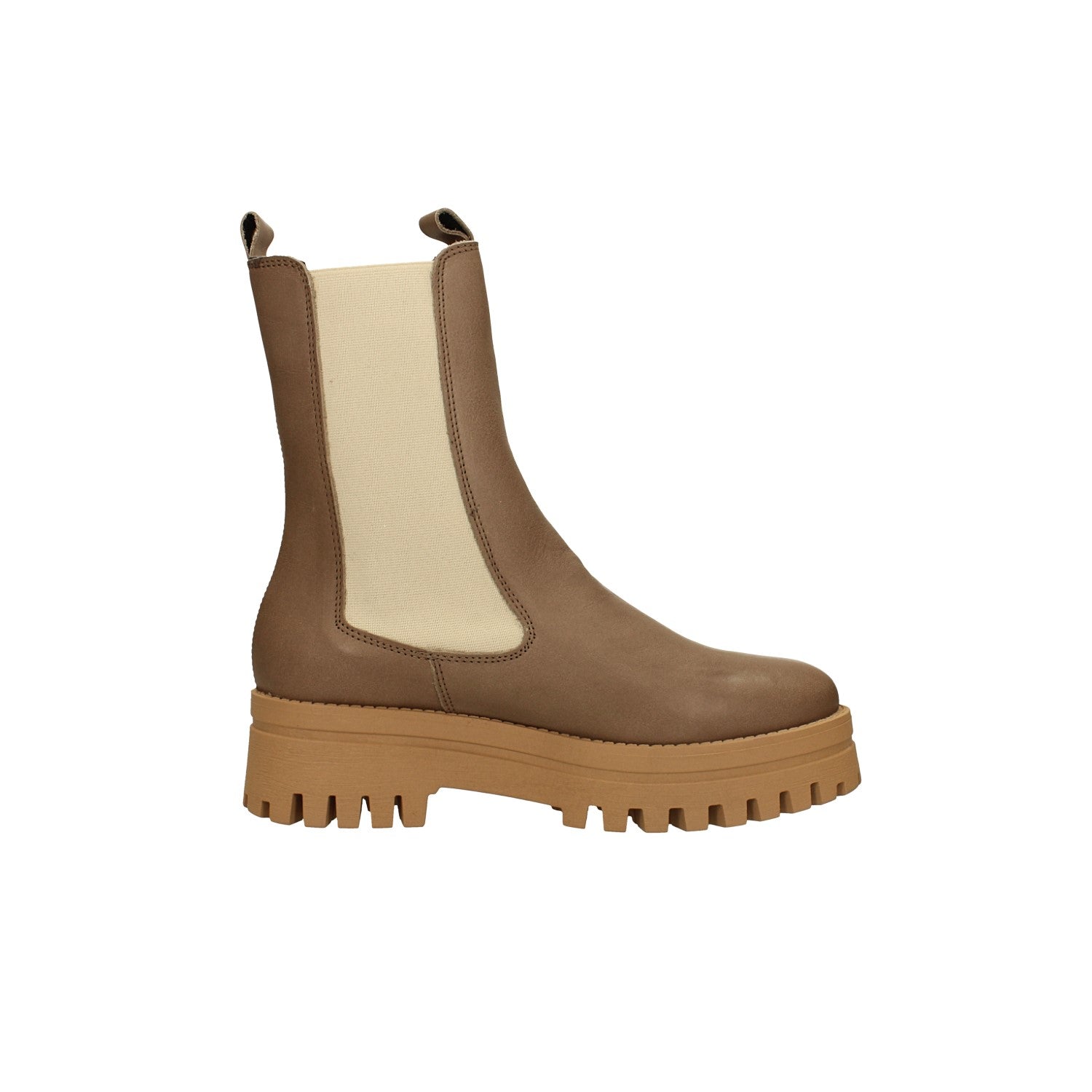 Tata Italia Stivaletti in vera pelle con dettagli chiari a contrasto. Tacco alto 4.5cm Saldi