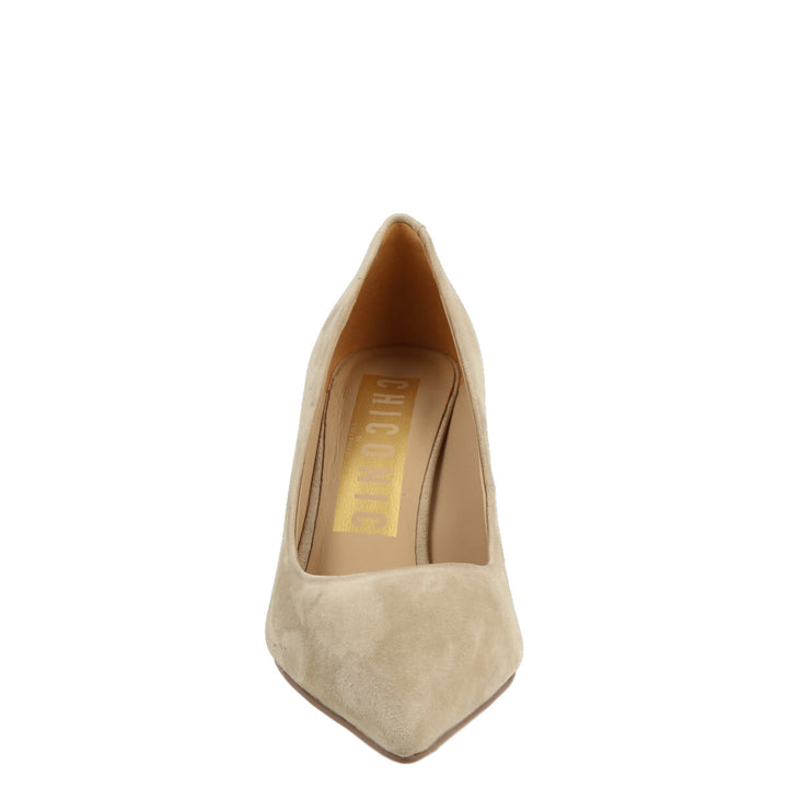 Uma Parker Decollete in Camoscio Beige In Vendita