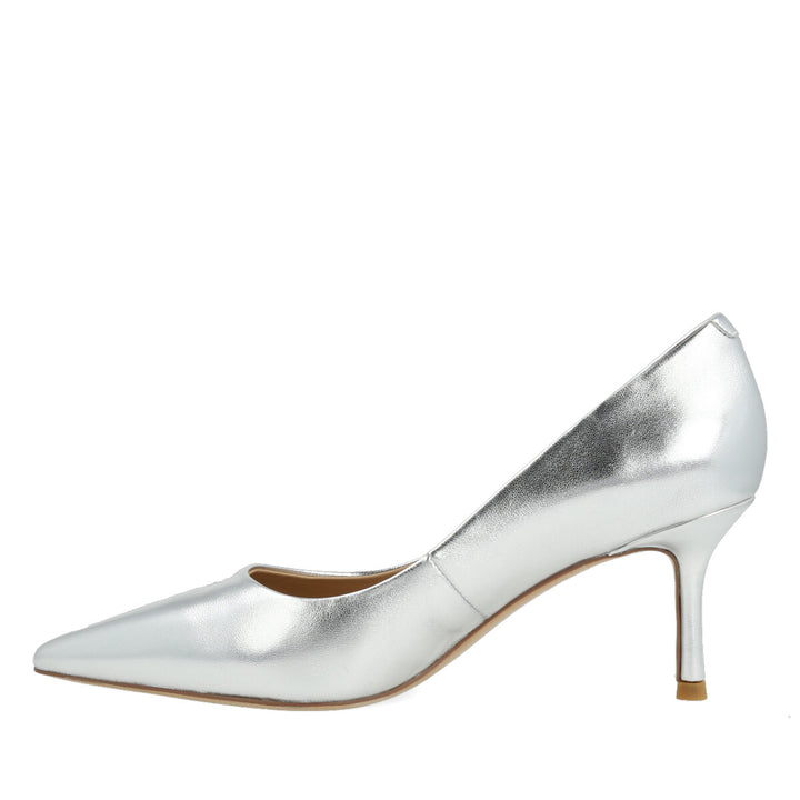 Uma Parker Decolleté in Nappa Metal Argento Latest stili