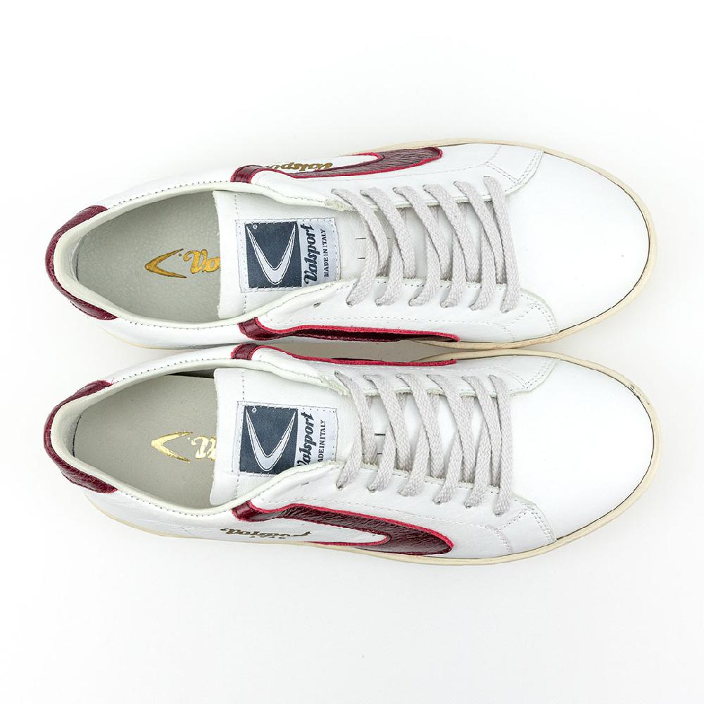 Valsport Tournament Classic Leather Bianco Bordeaux Prezzo Ridotto