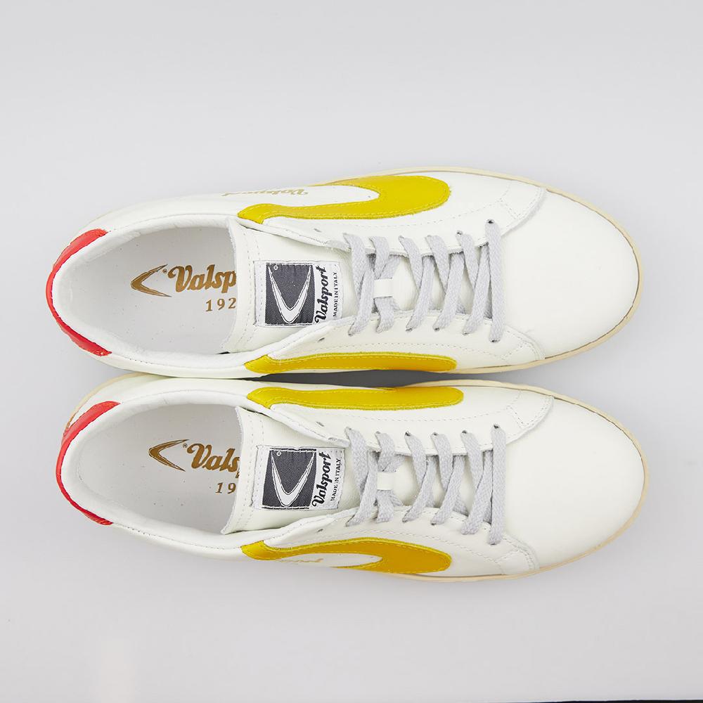 Valsport Tournament Mix Leather Bianco Giallo Vermiglio Vendita Calda
