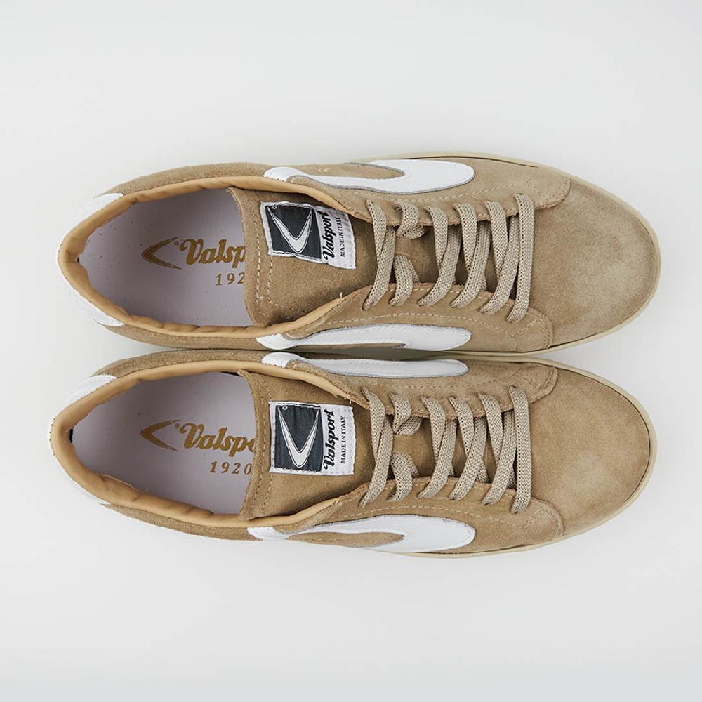 Valsport Tournament Suede Fod. Vitello Cappuccino Bianco Italia