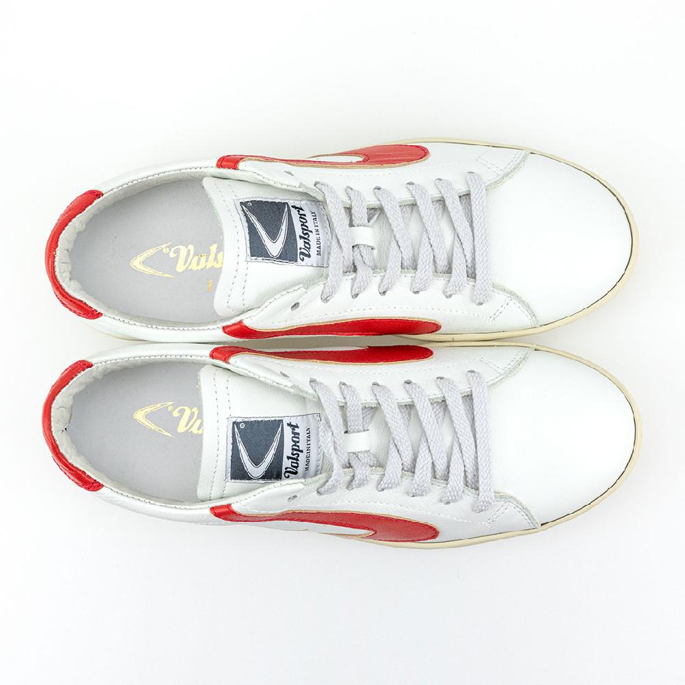 Valsport Tournament Classic Leather Bianco Rosso Prezzo Ridotto