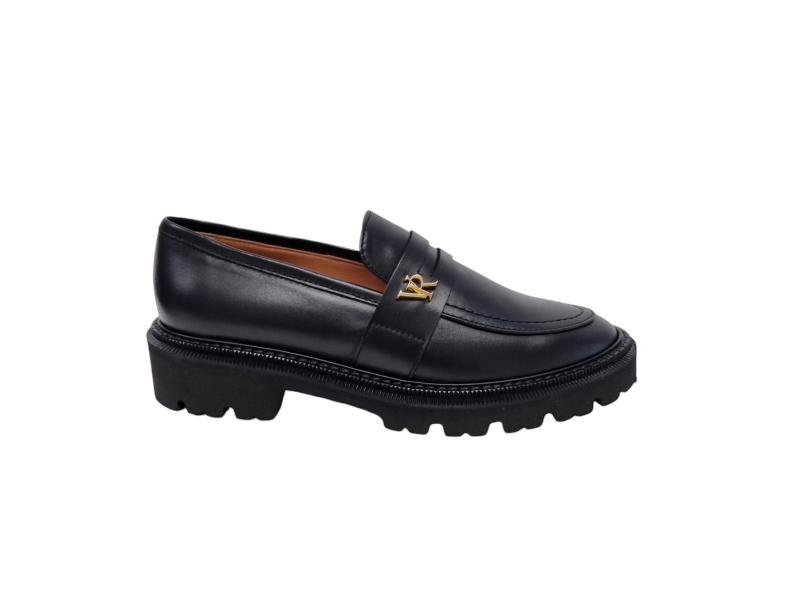 Via Roma 15 Mocassino in pelle nera vr 4022 - Via Roma 15 Fino Al -60%