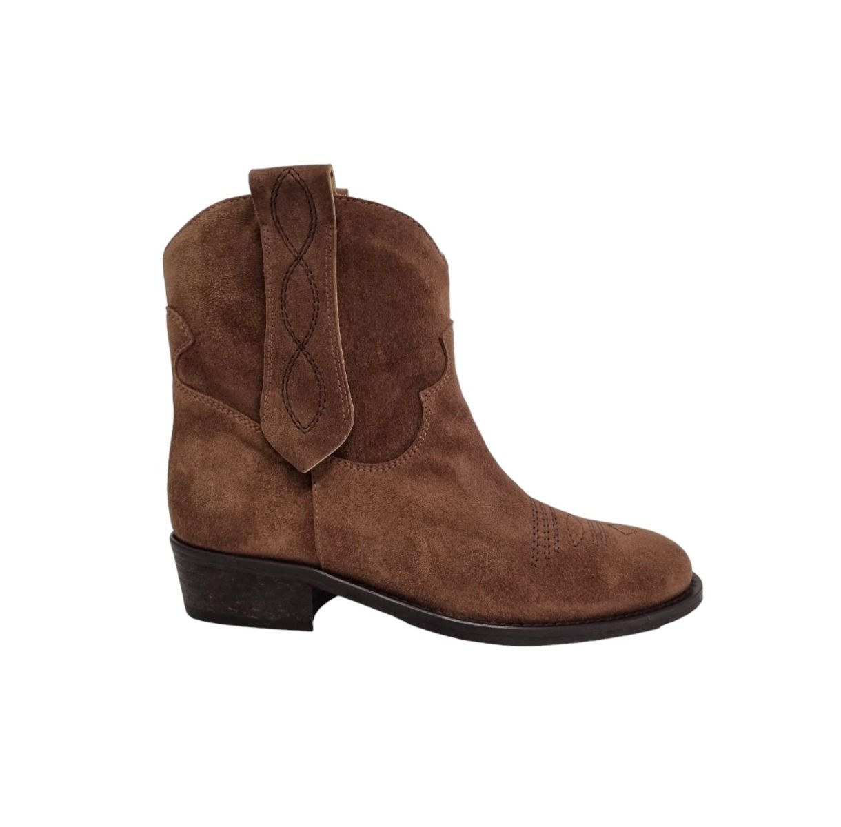 Via Roma 15 Texano ricami camoscio nocciola 4035 - Via Roma 15 Offerta