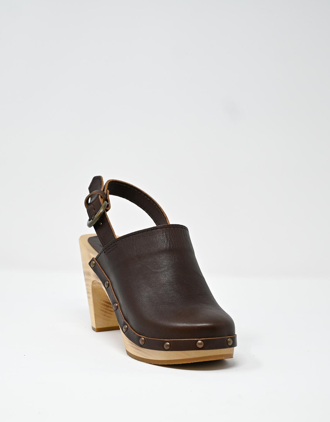 Wally Walker zoccolo in pelle dark chestnut Olandflex by astorflex Economico