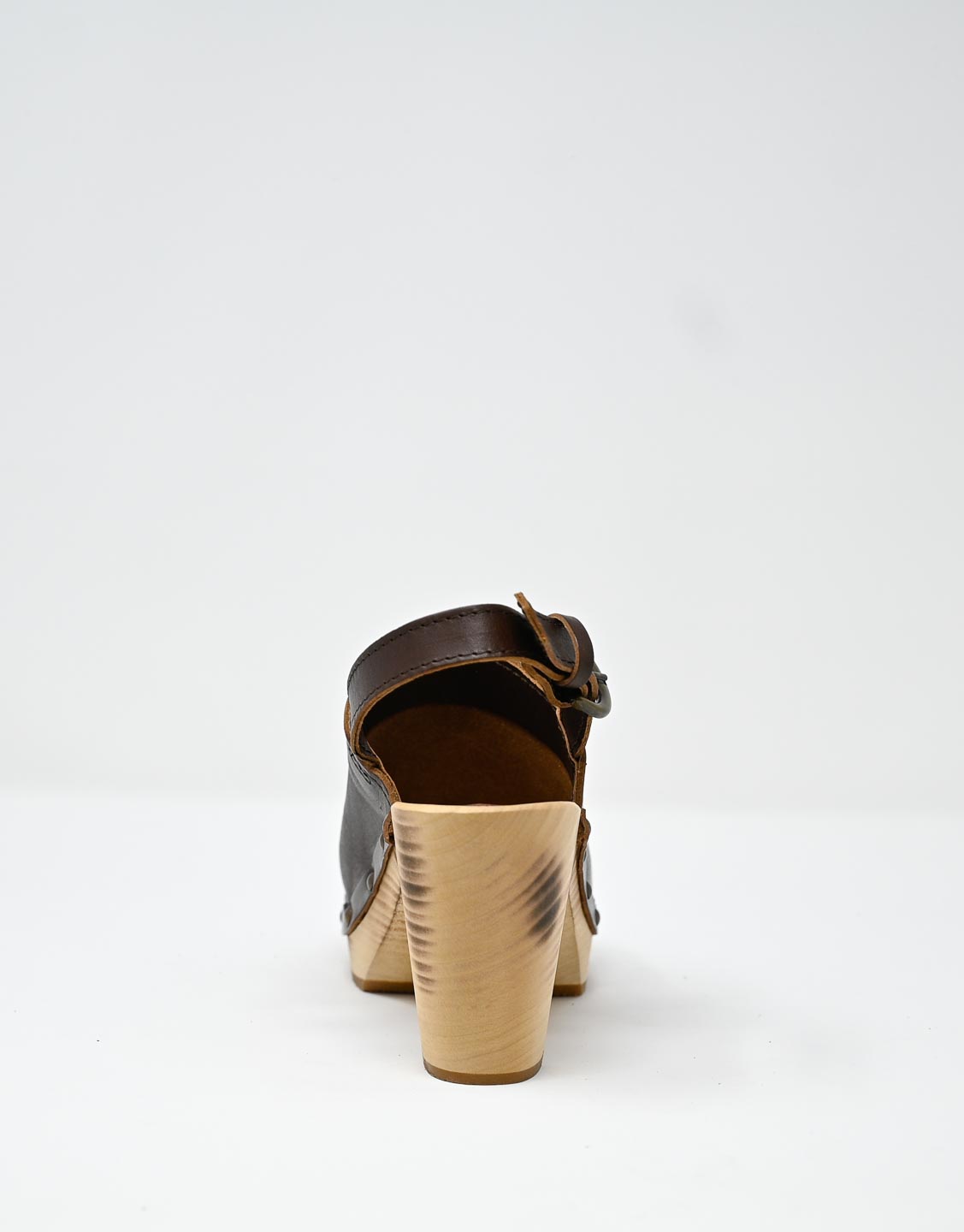Wally Walker zoccolo in pelle dark chestnut Olandflex by astorflex Economico