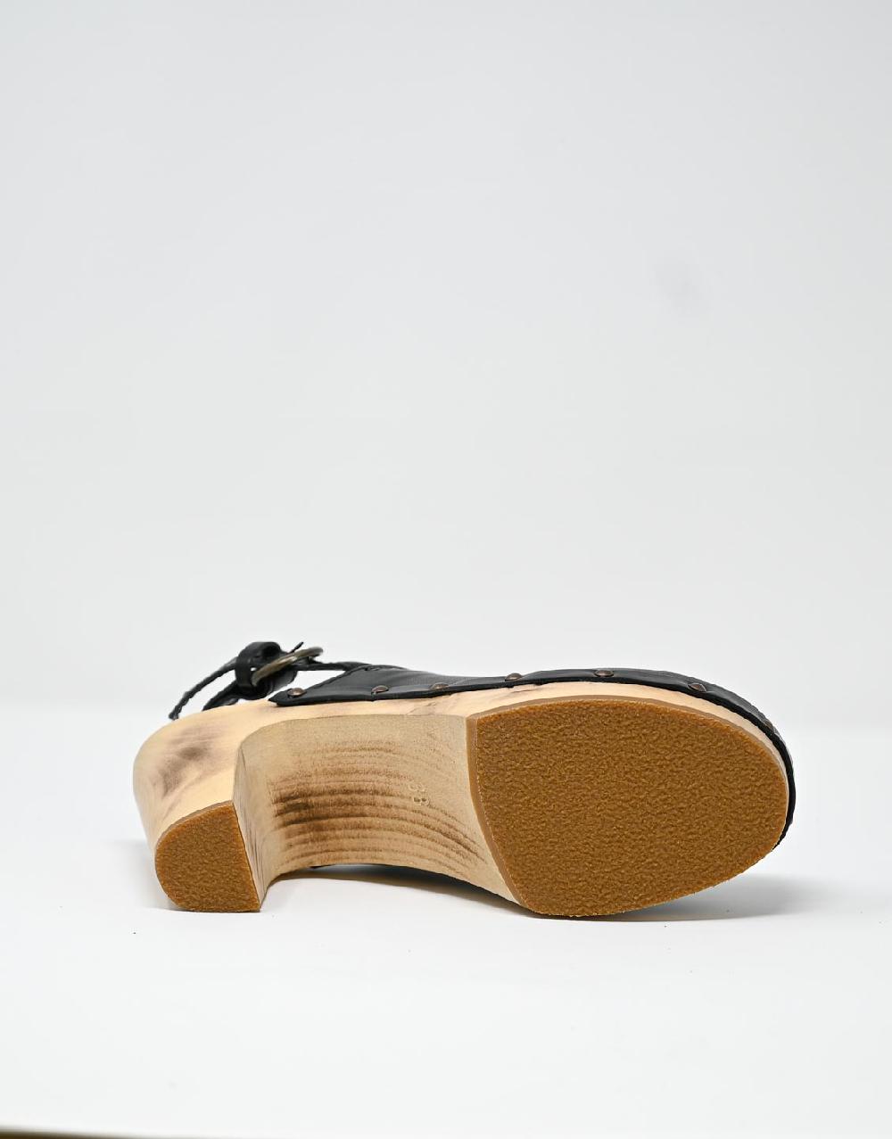 Wally Walker zoccolo in pelle nero Olandflex by astorflex Fornitura limitata