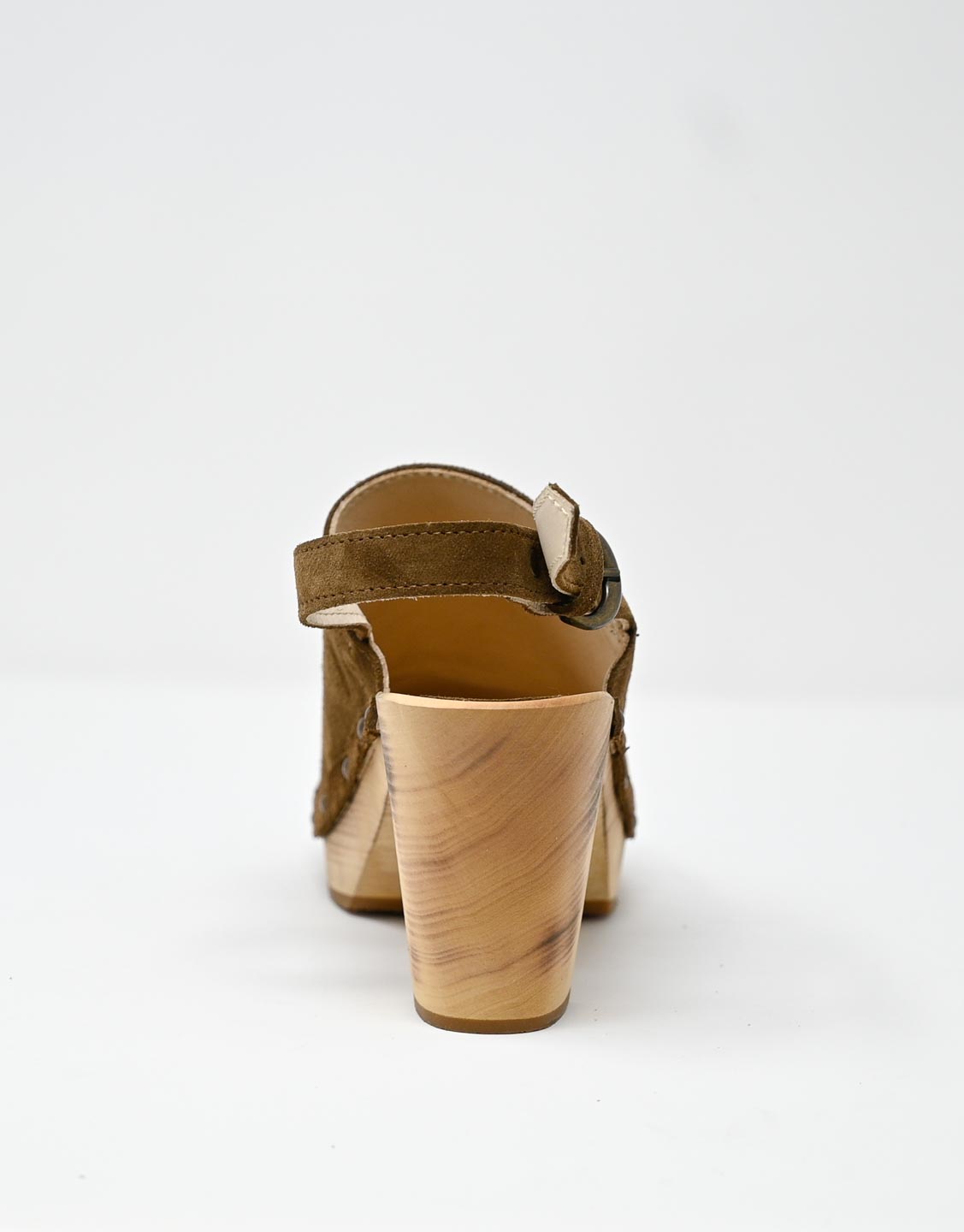 Wally Walker zoccolo in pelle scamosciata dark chestnut Olandflex by astorflex Outlet