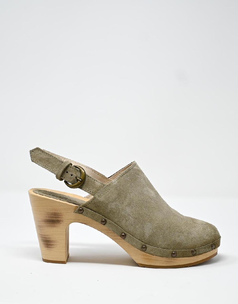 Wally Walker zoccolo in pelle scamosciata stone Olandflex by astorflex Vendita